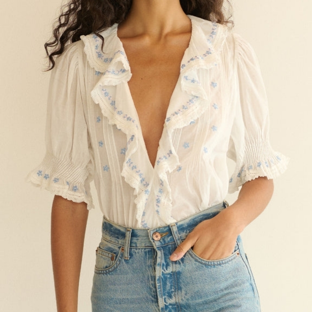 NWT DOEN Hettie Top - Salt XS